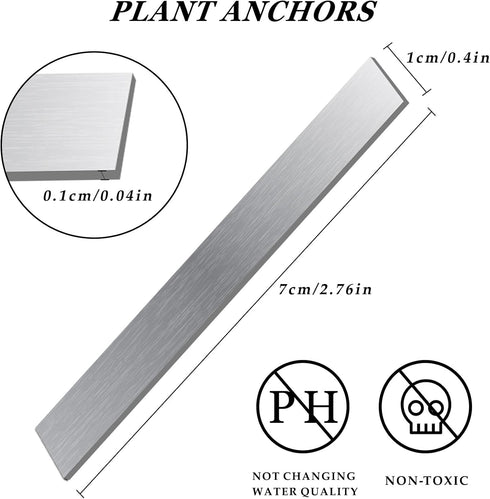 Aquarium Plant Weights Anchors,30Pcs Aquarium Plant Anchors Metal,2.75 Inch Bendable Cuttable Aquarium Plant Weights,Aquatic Plants Anchor for Live Plants in Fish Tank. by Roetelo