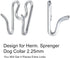 Dog Collar Extra Links Designed for Herm. Sprenger Collar (4 Pack) Steel Chrome Plated Dog Training Collar Links (2.25mm, Silver)
