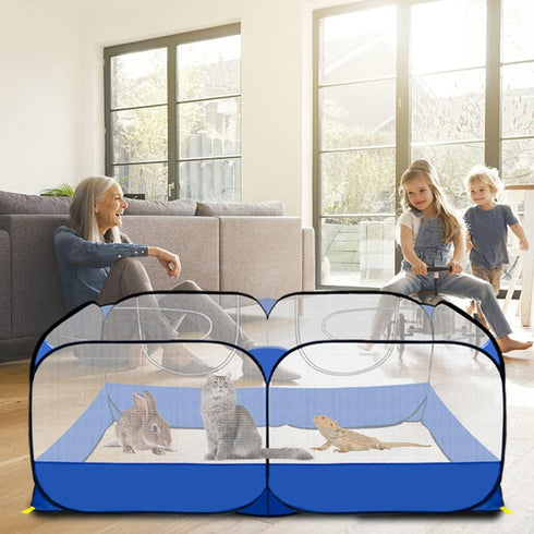 GABraden Small Animals Playpen,Reptiles Cage,Chicken Run Coop Chicken Playpen Breathable Transparent Pet Playpen Pop