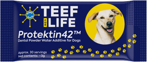 TEEF FOR LIFE Refill Packets Protektin42 Prebiotic Dental Powder for Dogs, Plant-derived,