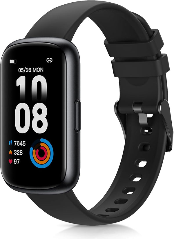 Fitness Tracker with 24/7 Heart Rate, Blood Oxygen, Sleep Monitor - 3ATM Waterproof Smart Watch/Activity Tracker, Black