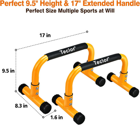Push Up Bar, Heavy-Duty Parallettes Bars for L-sit & Dip, No Wobbling Stand for Home Fitness Training