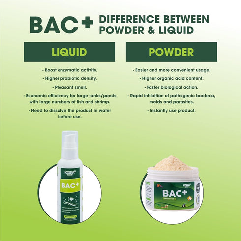 BAC+ Aquarium Probiotics, Pleasant Smell, Disease Resistance, Immunity Boosting (New Formula), 105ml