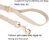 Soft Corduroy Dog Collar and Leash Set, Adjustable Cotton Collars with Metal Buckle for Small Dogs, Beige