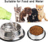 Stainless Steel Cat Bowl - 2 Pack Metal Dog Bowls for Food & Water, Non-Slip Pet Feeding Dish with Rubber Base