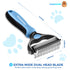 Undercoat Rake for Dogs & Cats, Dematting Comb with Double-Sided Stainless Steel Teeth for Detangling & Deshedding