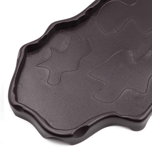 Reptile Food and Water Bowl Dish, Large Tortoise Water Bowl for Turtle, Lizard, Snake, Gecko, Ball Python, Brown
