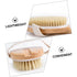 2PCS Pet Bathing Brush, Wooden Handle Bath Brush for Dogs and Cats, Practical Pig Bristle Bathing Tool