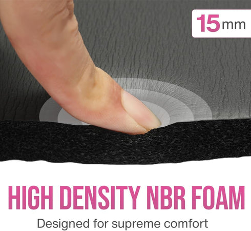 Knee Pad Cushion - 0.6 inch (15mm) Thick Exercise Knee Pad for Pain-Free Yoga, Perfect for Home Workouts, Easy on