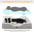 Large Waterproof Memory Foam Dog Bed, Orthopedic with Removable Bolsters & Washable Cover