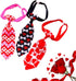 18pcs Valentines Day Dog Neck Ties, Adjustable Pink Red Small Dog Collar Ties for Holiday Grooming Accessories
