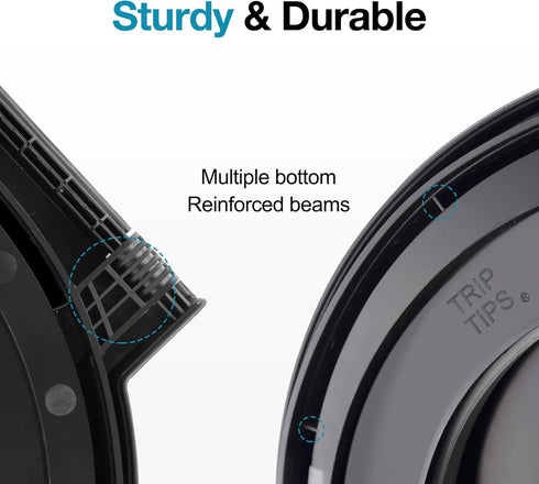 270Rotatable 5 TRIPTIPS Bucket Toilet Seat with Soft Cushion, Lid,XL Portable, Luggable Loo Camping Toilet Seat