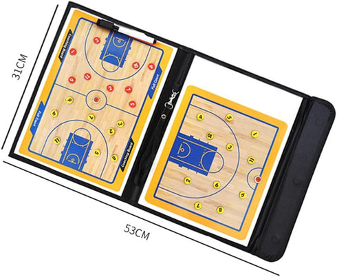 Pure Vie Portable Basketball Coaching Board - Tactical Clipboard with Player Markers, Erase Pen for Coaches