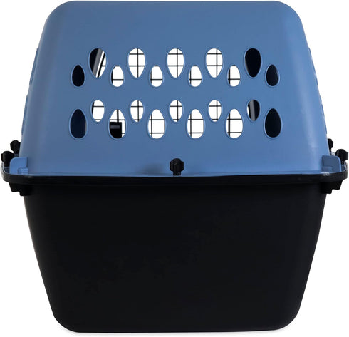 Petmate Pet Porter Fashion Dog Kennel, 26", Parisian Blue & Black, for Pets 20-25lbs, Made in USA