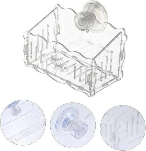 2pcs Suction Cup Planter Betta Fish Tank Accessories Aquarium Aquatic Planter Media Holder Fish Tank Aquatic Planter Aquarium Suction Cups Aquarium Decor Acrylic Cup Pot Grass Tank