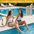 MOQRUAO 1 Pack (1, Foldable Poolside Chairs Portable Flip Chairs for Edge of Pool, Beach, Camping, Picnic, Lawn Compact