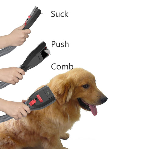 Defurry Pet Vacuum Grooming Brush and Shedding Kit for Dog/Cat Loose Hair, Professional Accessories Remover for Pet's