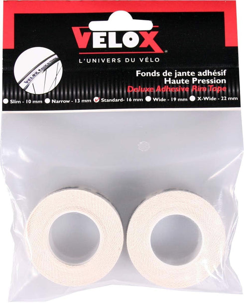Velox Rim Tape, White, 16mm x 2m (Pack of 2)