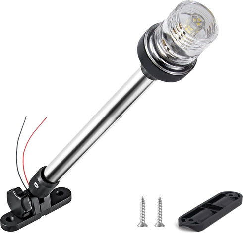 16 Inches Pontoon Boat Stern Light for Bimini Top, LED Anchor Light
