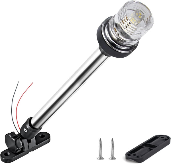 16 Inches Pontoon Boat Stern Light for Bimini Top, LED Anchor Light