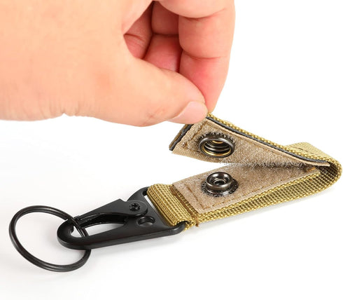 Tactical Molle Key Ring Gear Key Keeper Nylon Belt Keychain Clip Buckle for Molle Bags and Belts