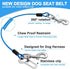 Car,2pcs (2 Pack 32 inch/80 CM) Dog Seat Belt Harness for Dog Seatbelt of Coated Wire Leash Safety Restraint,No Chew