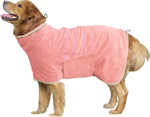 Dog Robe - Fast Drying Towel - Microfiber Super Absorbent Pet Bathrobe,