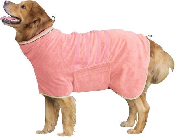 Dog Robe - Fast Drying Towel - Microfiber Super Absorbent Pet Bathrobe,