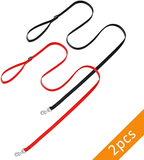 AMAGOOD 6 FT Puppy/Dog Leash, Durable Traditional Style with Easy Collar Hook, Great for Small Medium Large Dogs (Black