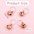 Cat Bell, 8 PCS Bell for Dog Collar Charm Dog Collar Bell Round Dog Bells Cat Bells for Collar Loud Dog Training Bell with Pet Collar Accessories Dog Collar Bells for Small Dogs Cat (Rose Gold)