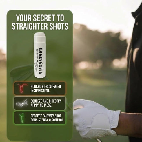 Honey Golf HoneyStick Anti Slice Gel for Golf Clubs - Anti-Hook Spin Reducer for Driver, Woods, Hybrids, Irons - Golf