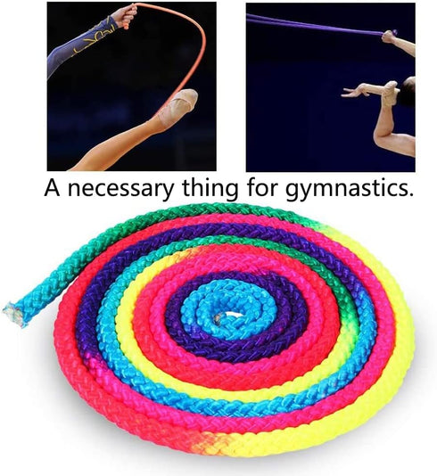 Gymnastics Sports Rope, 2.8m Arts Training Jumps Rope, Rhythmic Gymnastics Equipment, Solid Colorful Rope