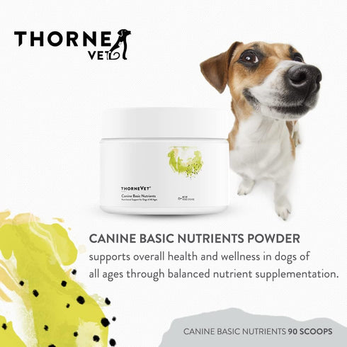 ThorneVet Canine Basic Nutrients Powder, Multivitamin Support for Dogs, 90 Scoops