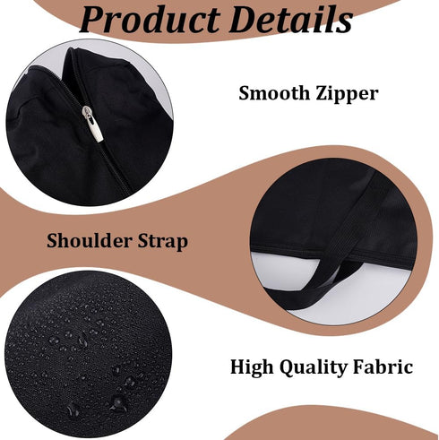 39.37 Inch GORGECRAFT Black Portable Chair Bag Large Oxford Cloth Folding Heavy Duty Waterproof Camping Chairs Carry
