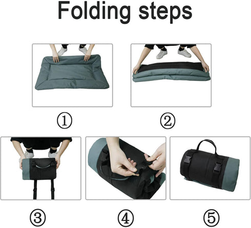 Outdoor Dog Bed, Roll-up Travel Dog Sleeping Pad, 33x 22 in Dog Bed Mat for Medium Small Dogs, Waterproof & Portable