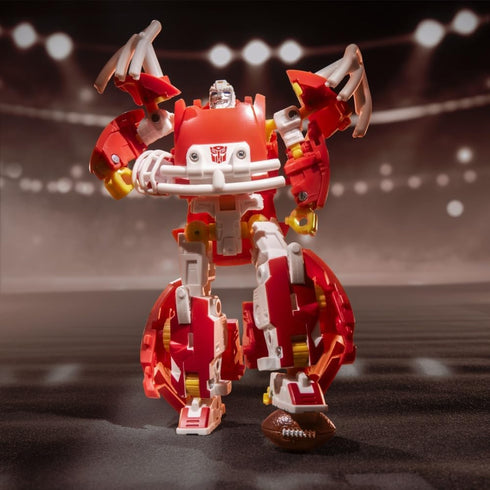 KC-59, 5.5-Inch 8+ Transformers NFL Kansas City Chiefs Action Figure Changes from Robot to Helmet, Football Toys