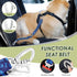 2 Pack SlowTon Dog Seatbelt, Dog Seat Belt Car Leash Adjustable Elastic Bungee Buffer Heavy Duty Nylon Reflective Pet