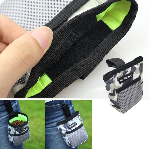 leconpet Portable Dog Treat Pouch for Training, Perfect Food Snack Storage Holder for Puppy Walking (Camo)