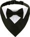 ADOGGYGO Formal Dog Tuxedo Wedding Bandana Collar with Bow Tie, Adjustable Dog Bowtie Collar for Small Medium Large