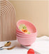 Generic 4/8pcs Meal(8pcs-pink) Pink Vertical Bowl Household Plastic Drop Resistant Rice Outdoor Camping