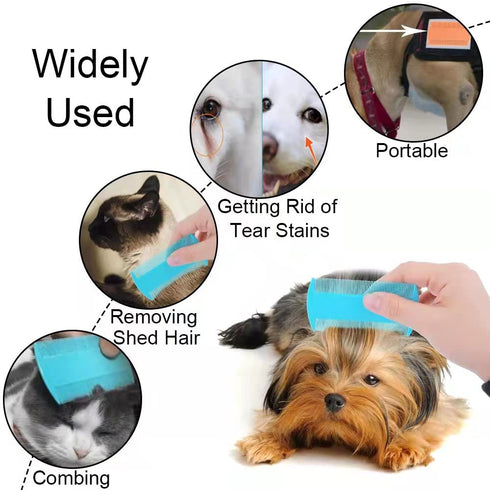 6 Pcs Pet Flea Combs for Dogs and Cats, Hair Removal Massaging Shell Combs in Random Colour
