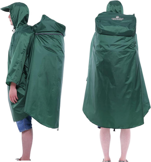 Globotrekker Lightweight Poncho Backpack (Multiple Color Options Available)