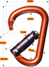 Rock Exotica Pirate Carabiner, Heavy Duty Locking for Rock Climbing and Industrial Use, HMS Design