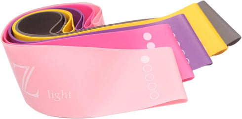 Resistance Loop Exercise Bands with Carry Bag - Set of 5 Workout Loop Bands for Body Fitness