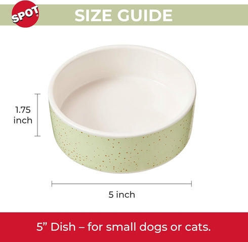 SPOT by Ethical Products Heavy Ceramic Dog Bowl, Durable High Gloss Cat Bowl, Dishwasher Safe, Trending Styles,