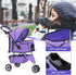 BestPet 3 Wheels Pet Stroller Dog Cat Cage Jogger Stroller for Medium Small Dogs Cats Folding Travel Carrier with Cup