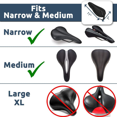 Ultra Gel Bike Seat Cushion - Extra Soft Bicycle Saddle Cover for Spin, Exercise Bikes, and Outdoor Biking