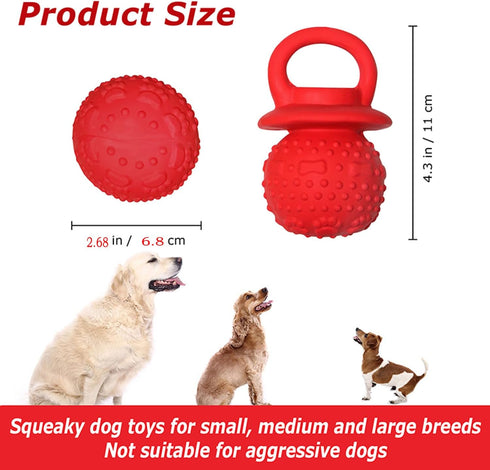 Novelty Squeaky Pacifier Dog Toys - Latex Chew Toys for Teething Puppies, Mild Chewing for Small, Medium, Large Dogs
