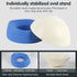 Bulldog Bowl Anti-Slip Dog Cat Dish, Detachable Rubber Pet Feeder, Tilted Base, Blue, 2 Cup