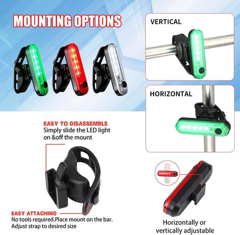 LED Navigation Lights - 6PCS USB Charging Kayak Lights for Night Kayaking, Boat, Yacht, Canoe